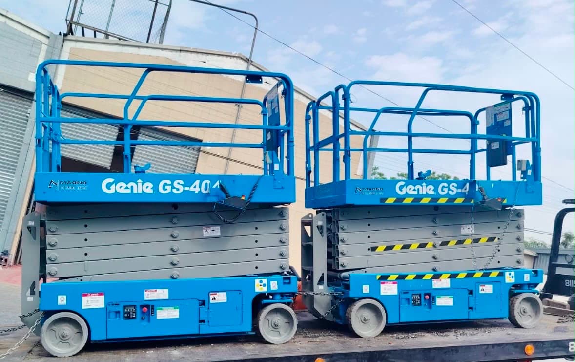 Plataformas tipo tijera Genie listas para entrega — MAQNO Monterrey